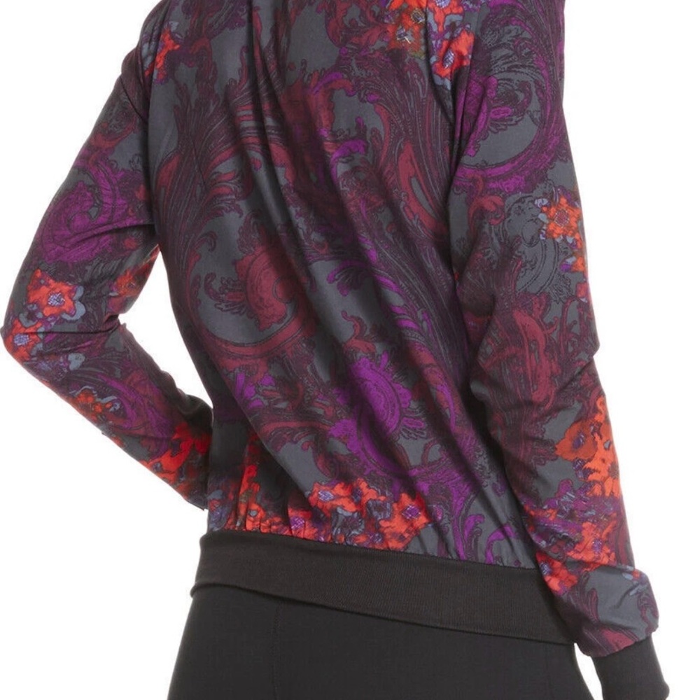 Women’s Fabletics Ithaca Floral Lightweight Zip Up Athletic Bomber Jacket XL. - Picture 2 of 7